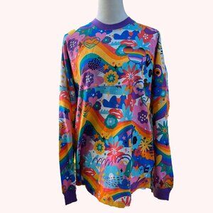 NEW Disney Pride Mickey Long Sleeve Shirt Spirit Jersey Unisex Rainbow Small
